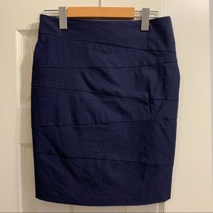 Sleek Navy Blue Pencil Skirt